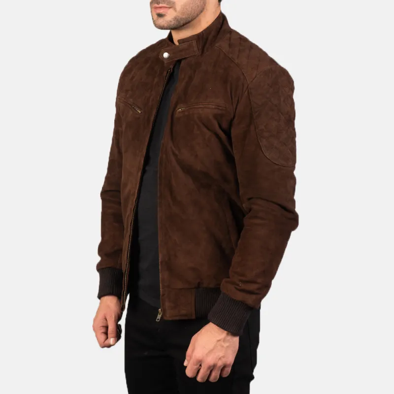 Men's Classic Casual Stand Collar Suede Jacket 51649571K