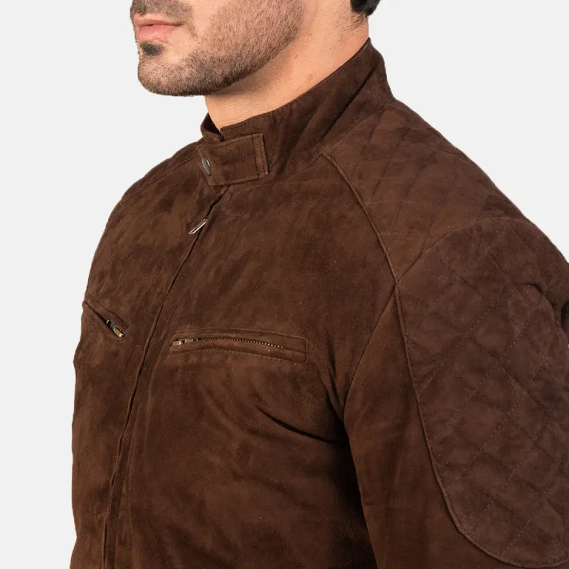 Men's Classic Casual Stand Collar Suede Jacket 51649571K