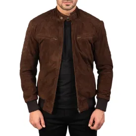 Men's Classic Casual Stand Collar Suede Jacket 51649571K