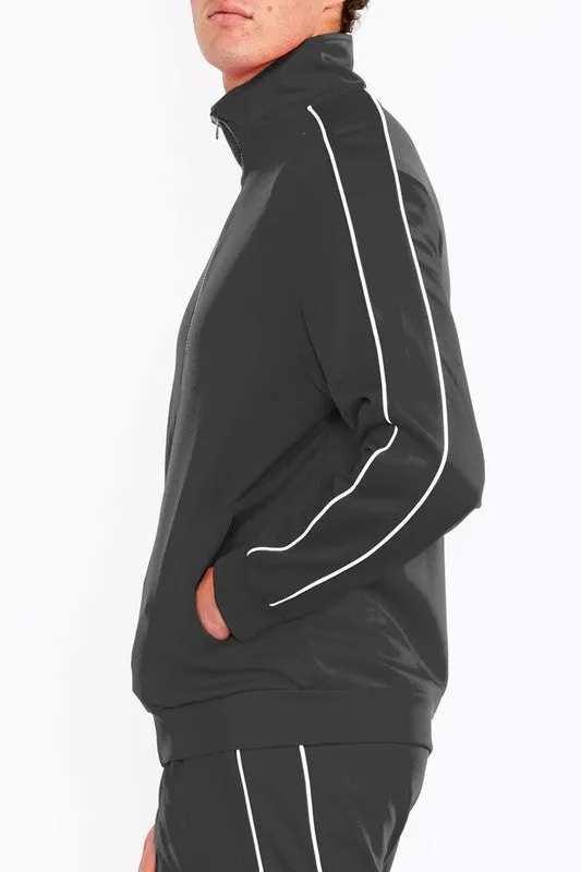 Mens Royal Blue Side Pipe Track Jacket