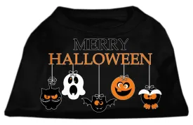 Merry Halloween Screen Print Dog Shirt Black Xl (16)