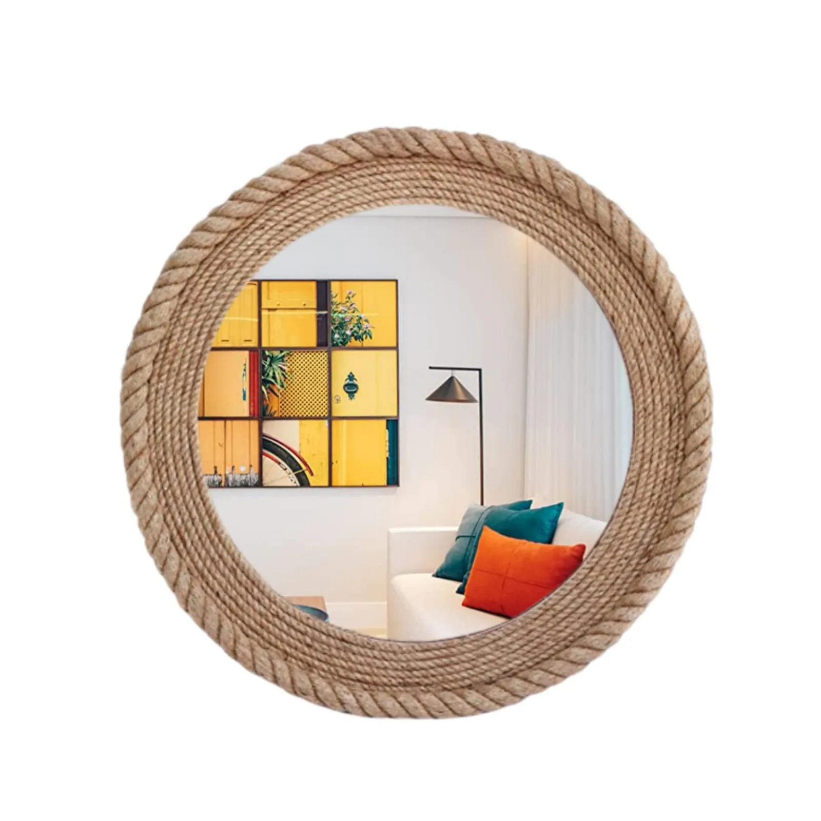 MH Trading Rustic Mirror Wood Framed Mirror for Bathroom (Large)