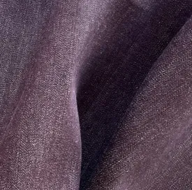 Mid-Weight Italian Plum Stretch Cotton Denim Twill (Made in Italy)