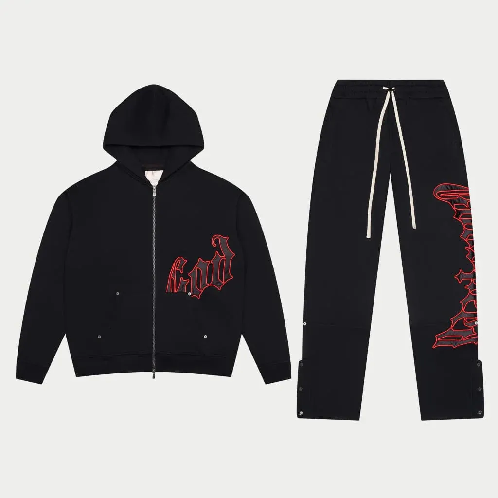 OG Logo Sweatsuit V2 (Blk/Red) - GOGLSWTV2RED