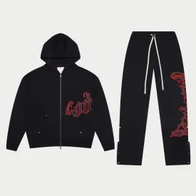OG Logo Sweatsuit V2 (Blk/Red) - GOGLSWTV2RED