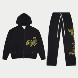OG Logo Sweatsuit V2 (Blk/Yellow) - GOGLSWTV2YLW