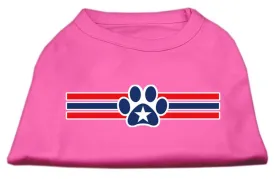 Patriotic Star Paw Screen Print Shirts Bright Pink M (12)