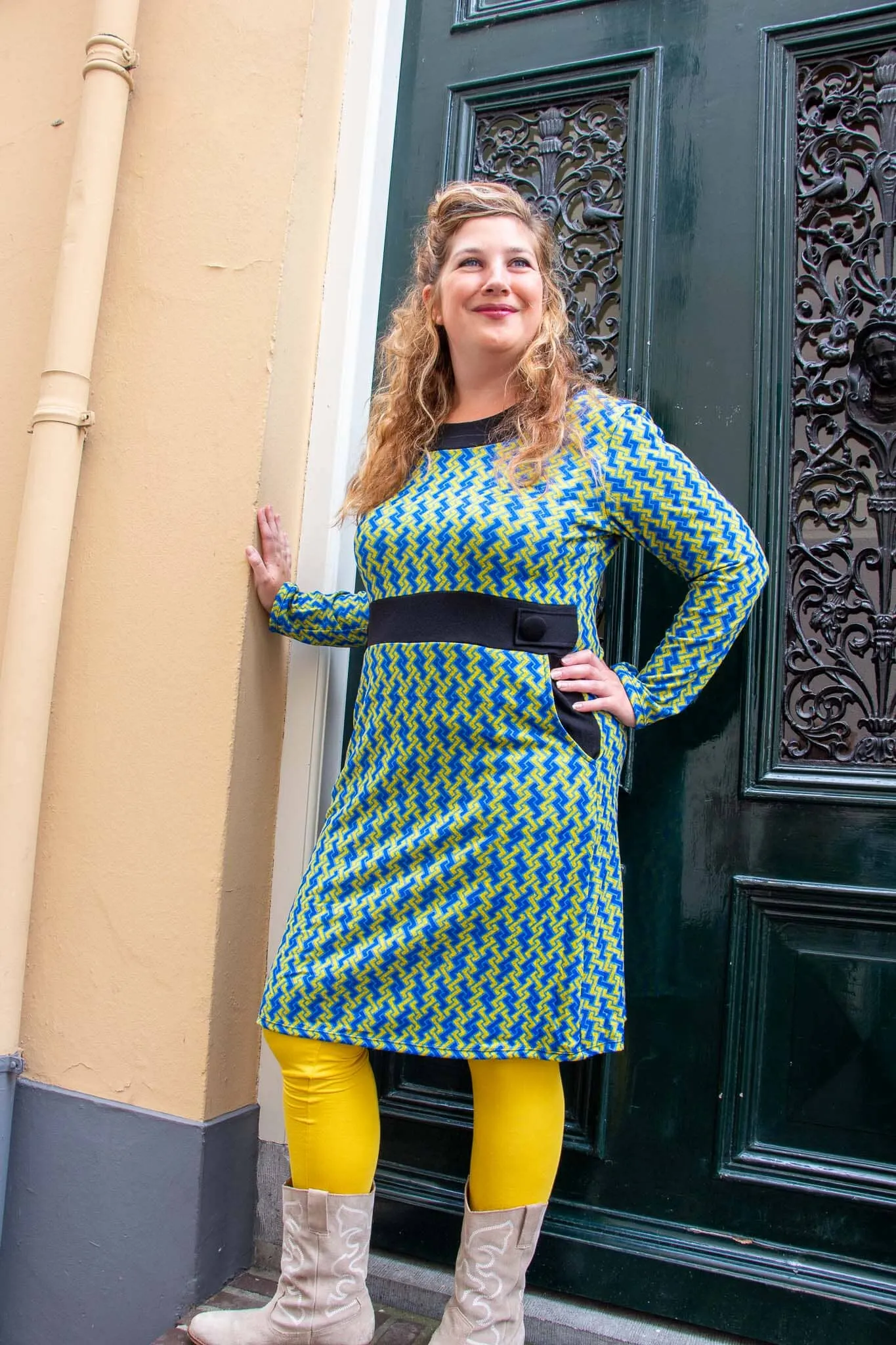 Peggy jurk - retro mimi - vrolijke warme jurk - gemaakt door Tantilly