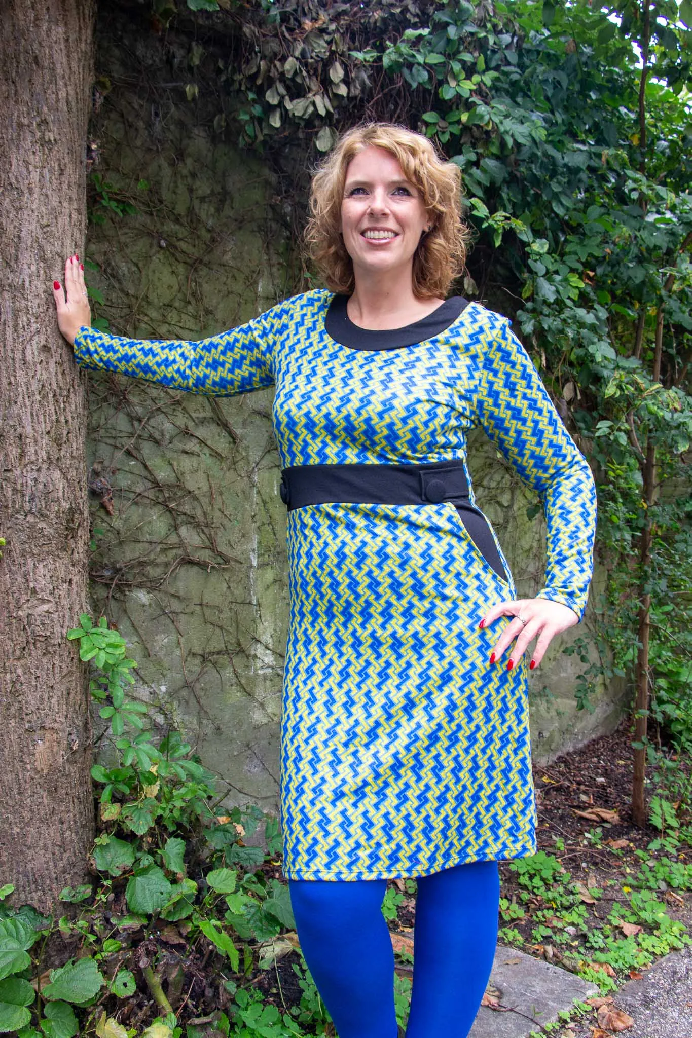 Peggy jurk - retro mimi - vrolijke warme jurk - gemaakt door Tantilly