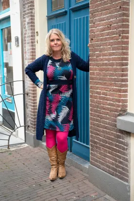 Peggy winter jurk - regen van veren - vrolijke warme jurk - gemaakt door Tantilly