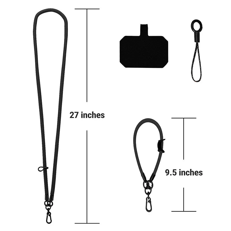 Phone and wristlet straps - White