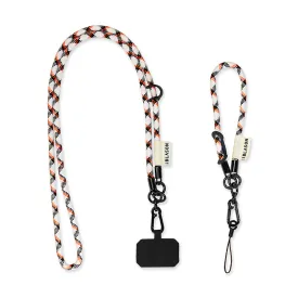 Phone and wristlet straps - White