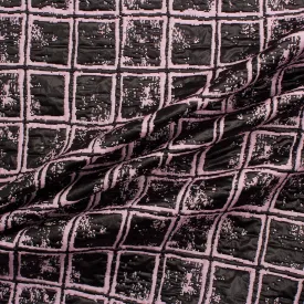 Pink/Black Mixed Fibre Brocade