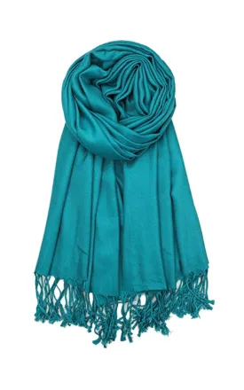 PP001-13 Teal Pashmina Scarf