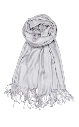 PP001-28 Silver Pashmina Scarf