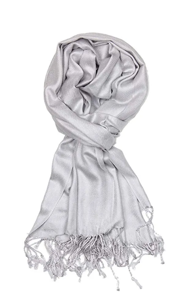 PP001-28 Silver Pashmina Scarf