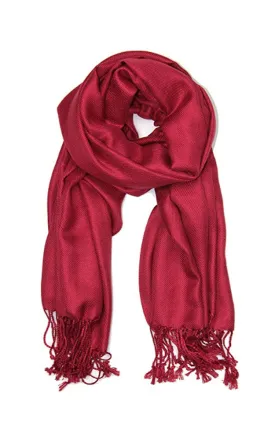 PP001-30 Burgundy Pashmina Scarf