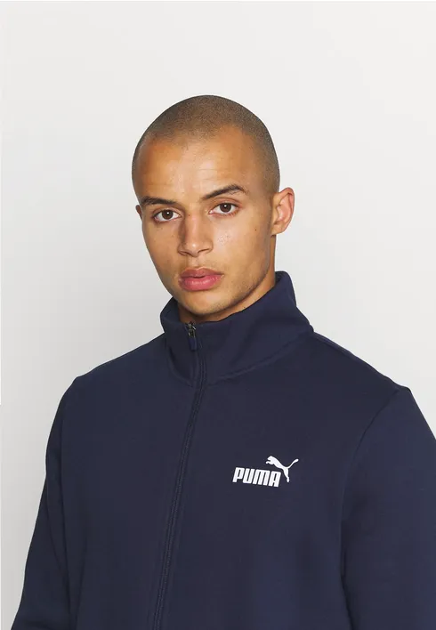 Puma Tuta da uomo in cotone garzato Clean Sweat Suit TR 585840 26 navy
