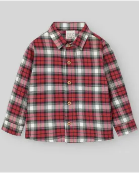 Red Check Button Down
