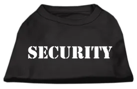 Security Screen Print Shirts Black  w- white text Lg (14)