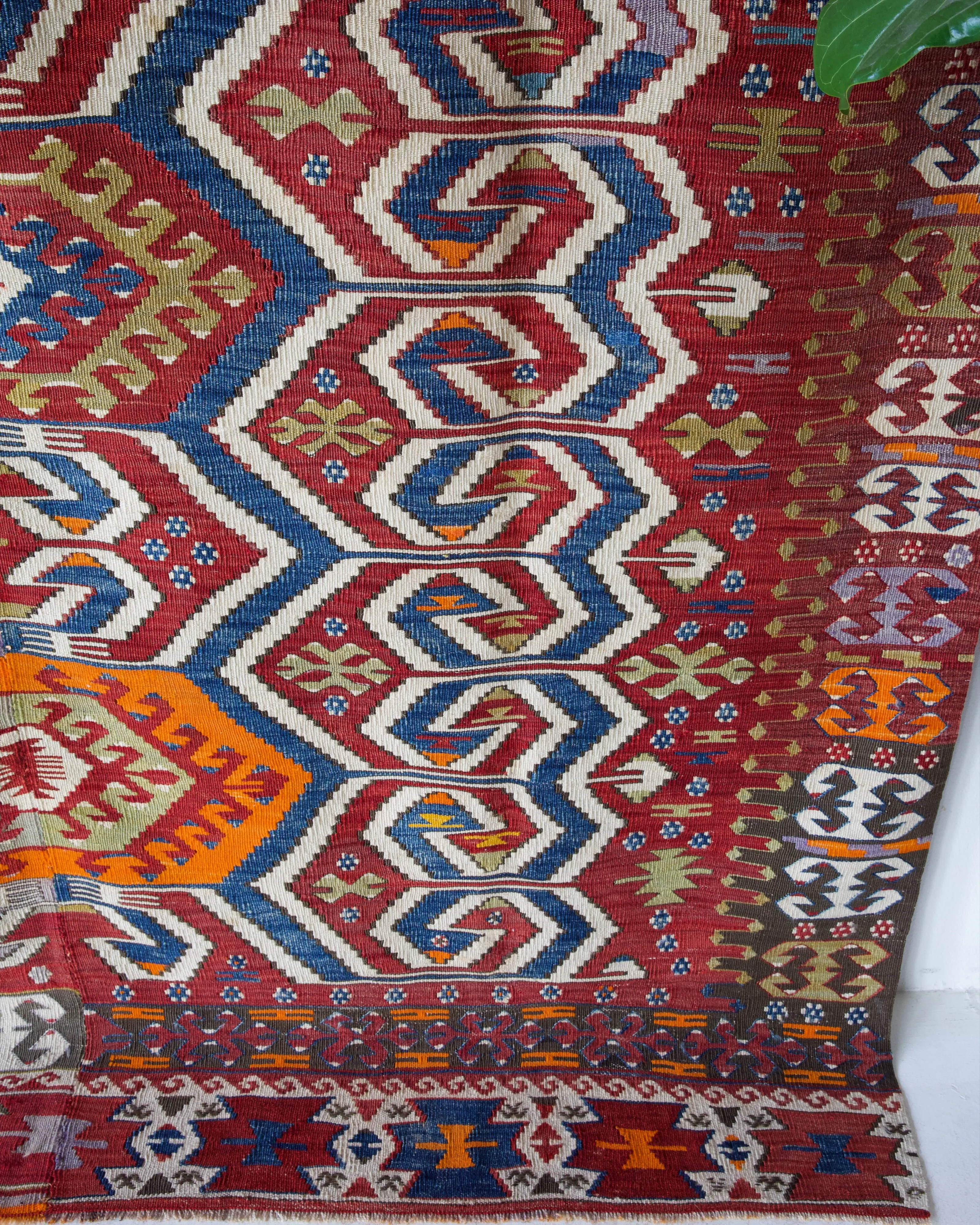 Semi-antique Aydin Kilim Rug 6'7"x9'7"