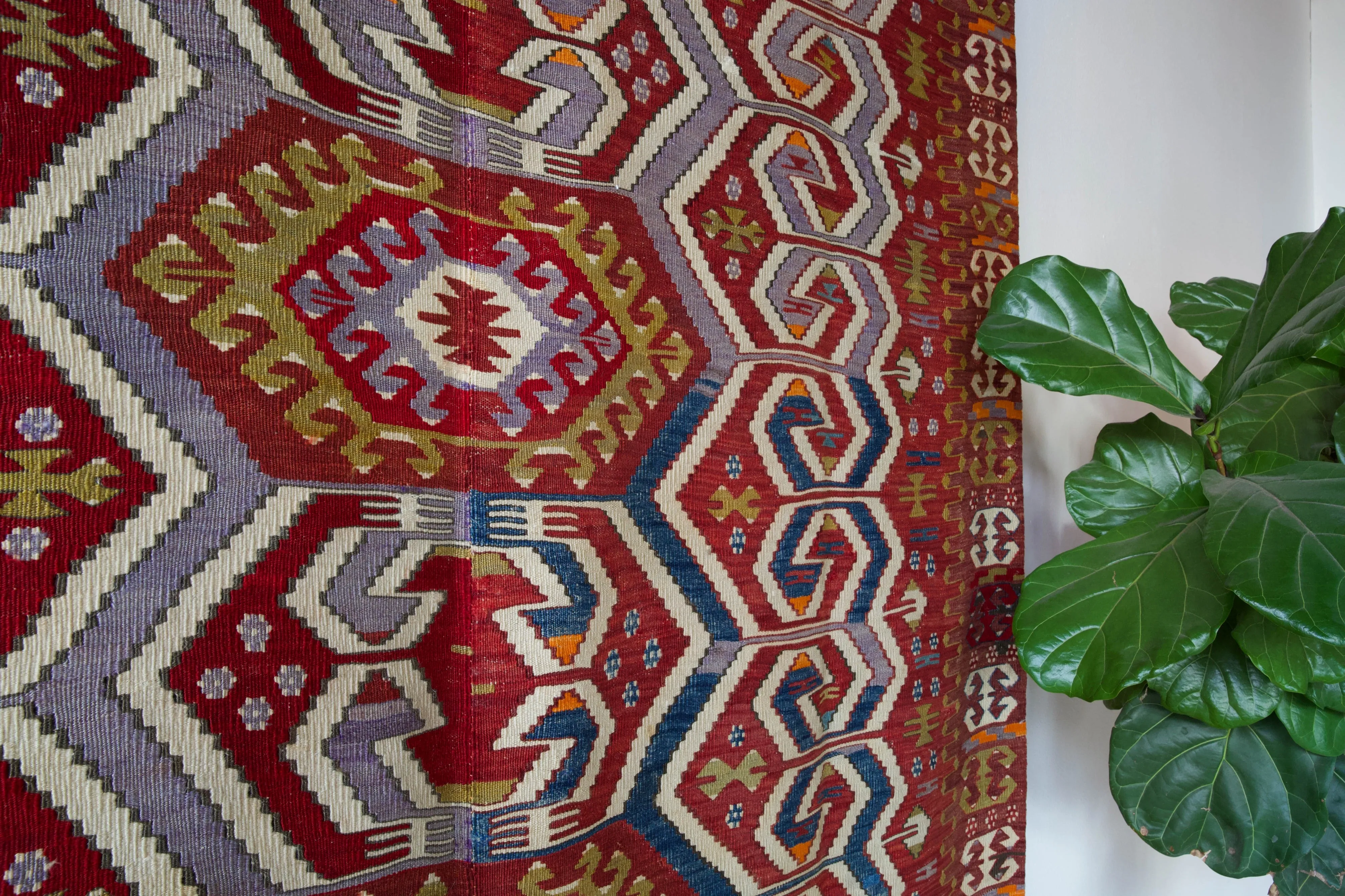 Semi-antique Aydin Kilim Rug 6'7"x9'7"