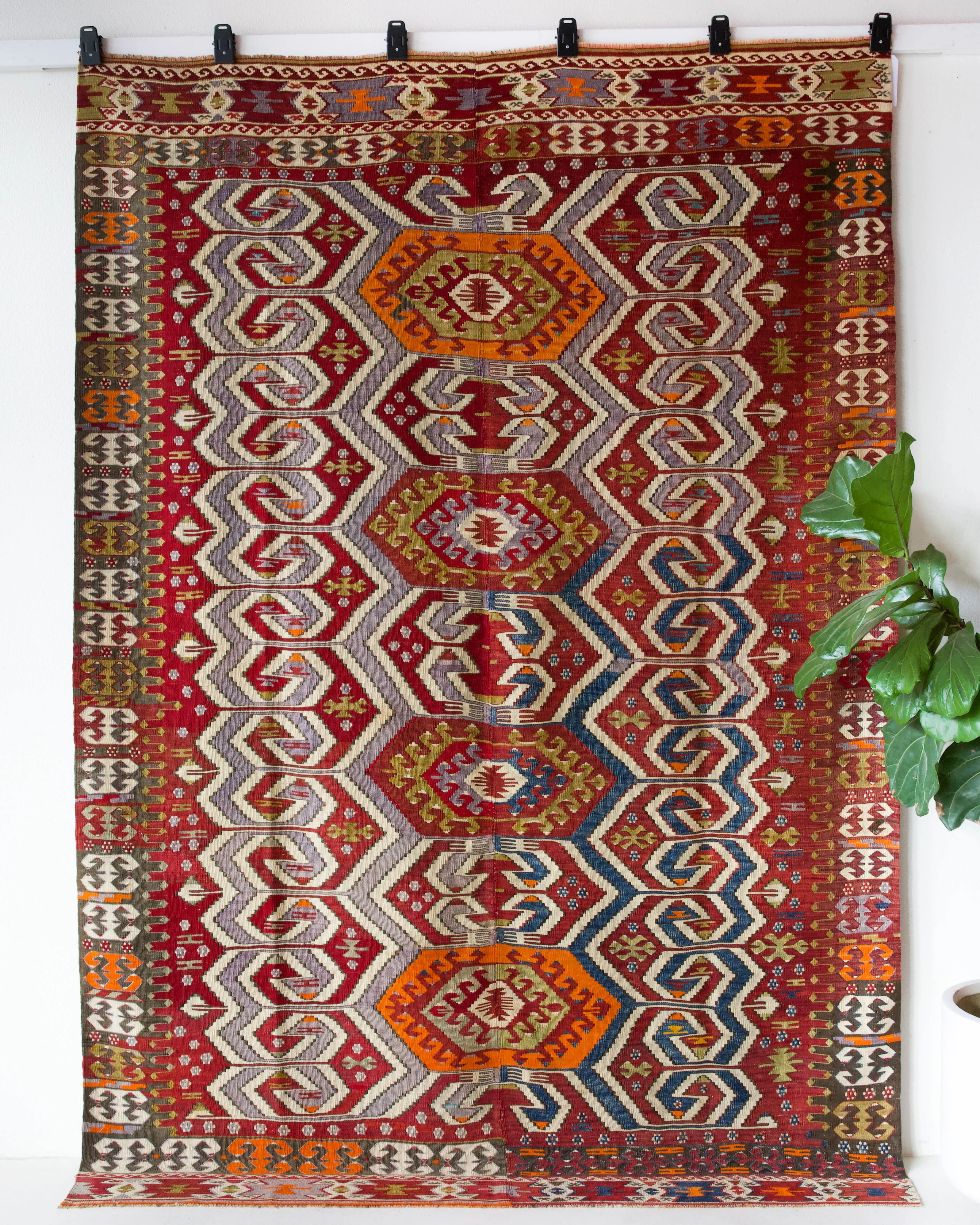 Semi-antique Aydin Kilim Rug 6'7"x9'7"