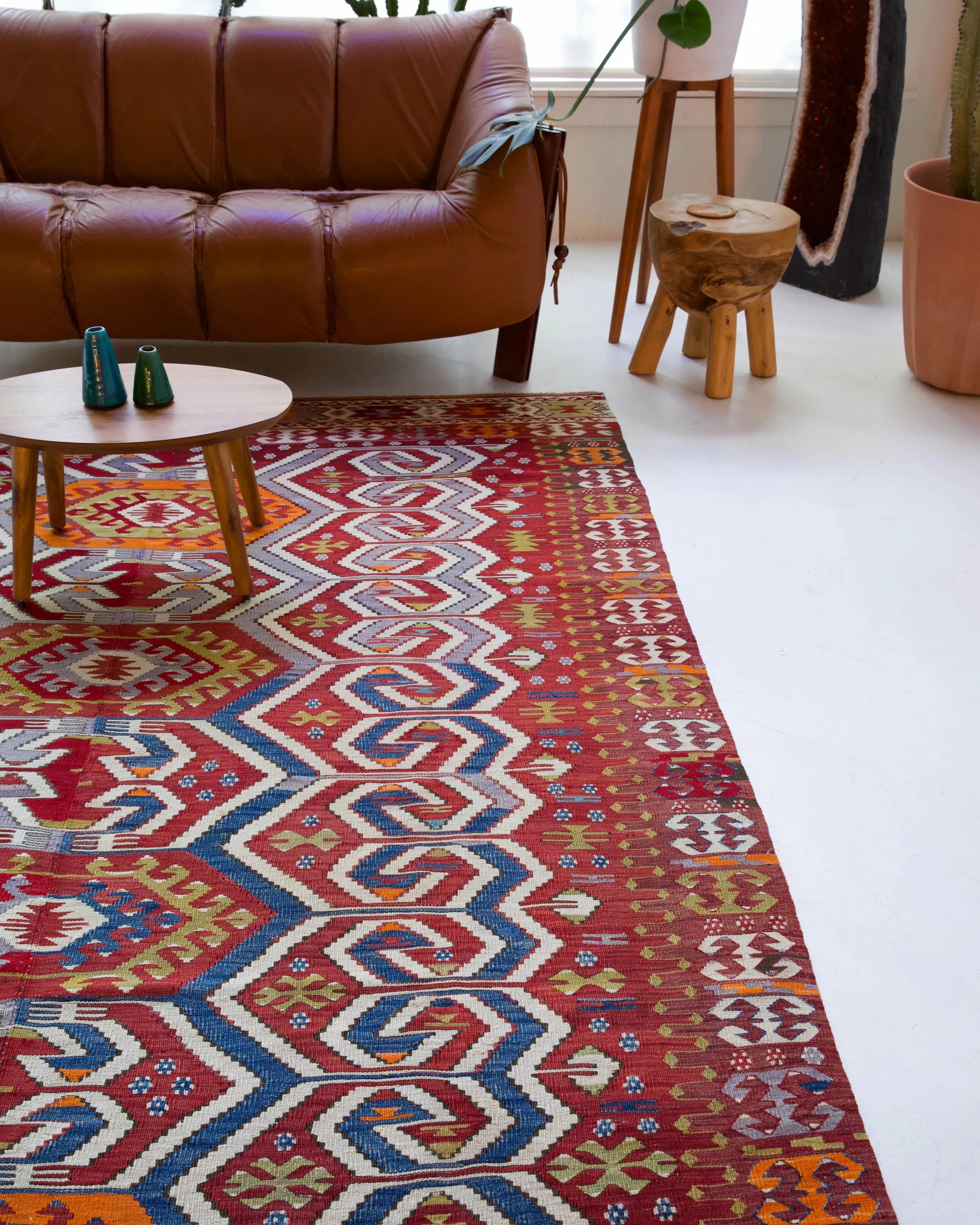Semi-antique Aydin Kilim Rug 6'7"x9'7"