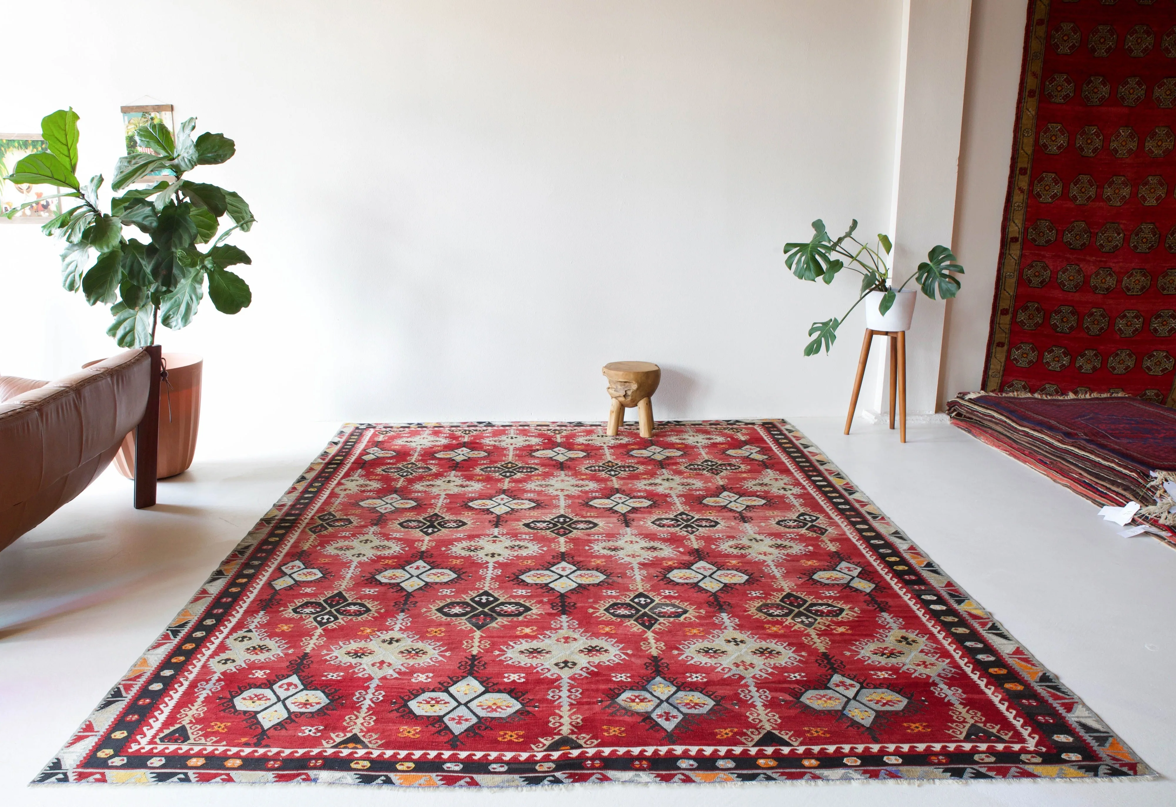 Semi-Antique Sivas Sarkisla Kilim Rug 9'3"x12'