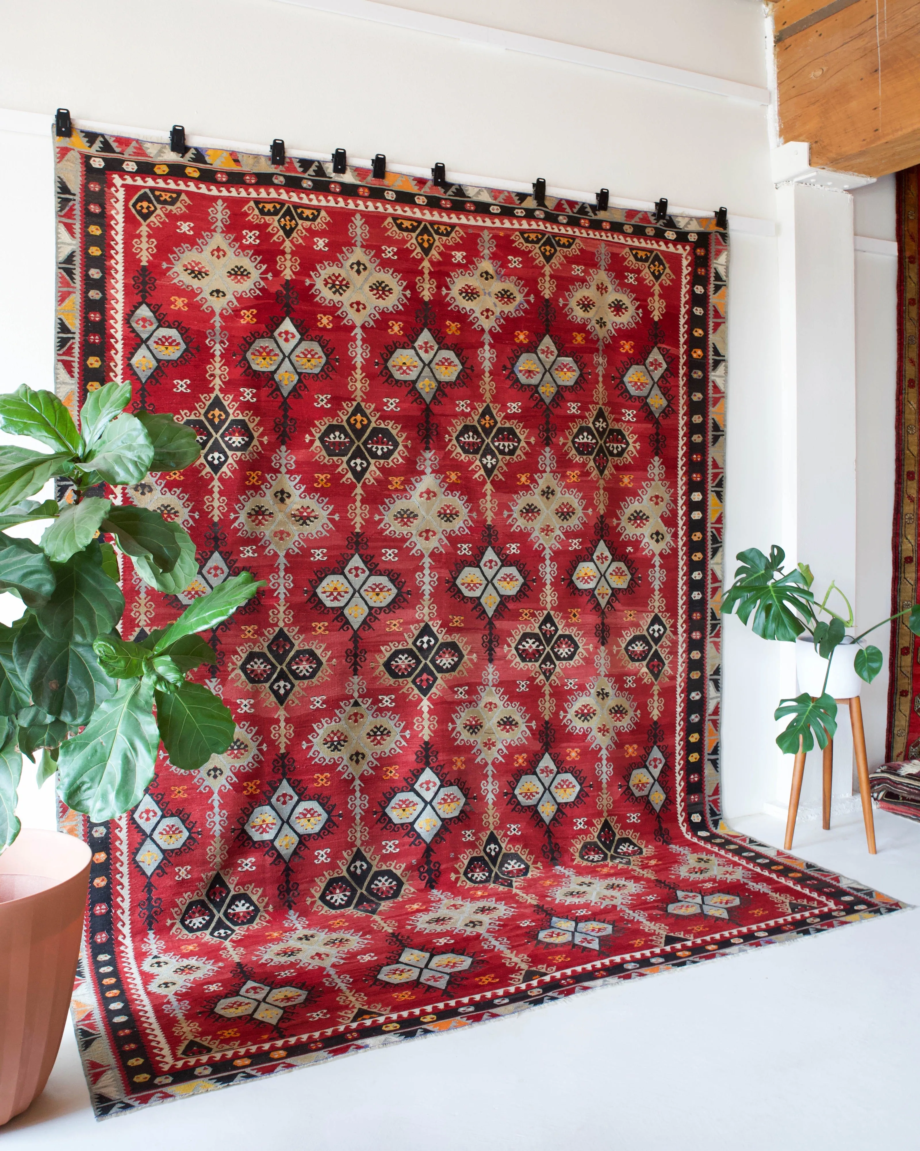Semi-Antique Sivas Sarkisla Kilim Rug 9'3"x12'