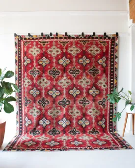 Semi-Antique Sivas Sarkisla Kilim Rug 9'3"x12'