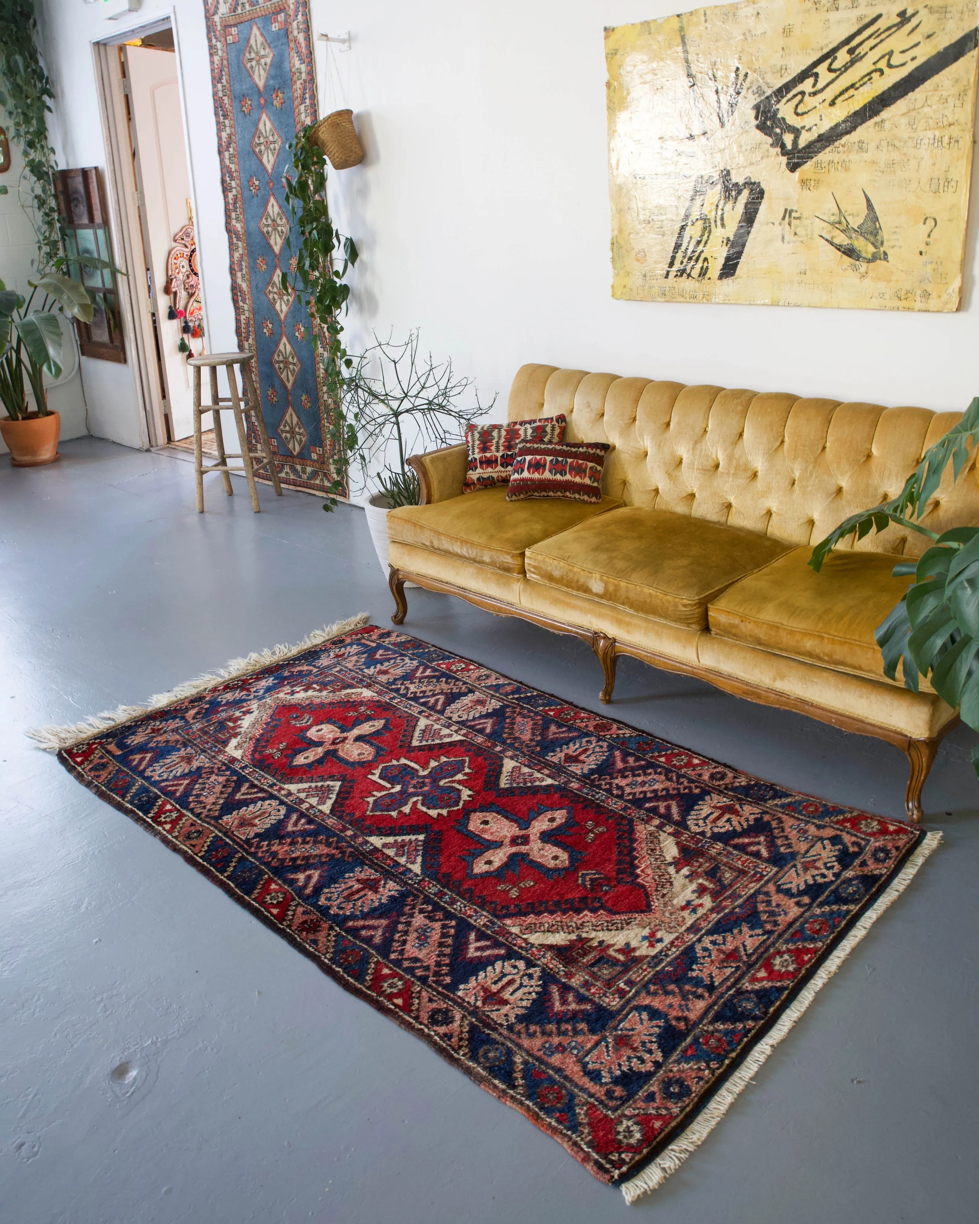 Semi-Antique Turkish Dosemealti Rug  4' x 6'9"