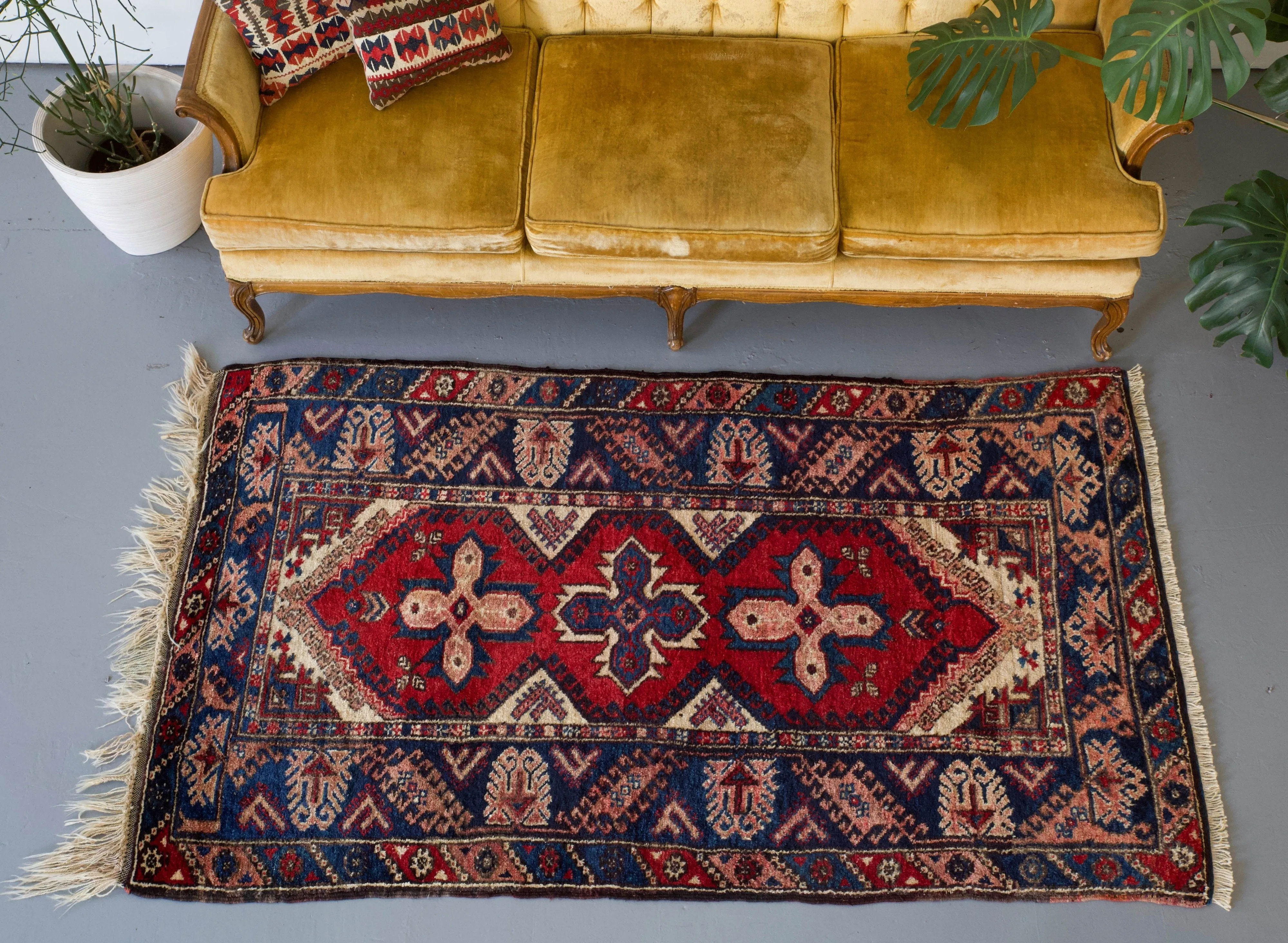 Semi-Antique Turkish Dosemealti Rug  4' x 6'9"