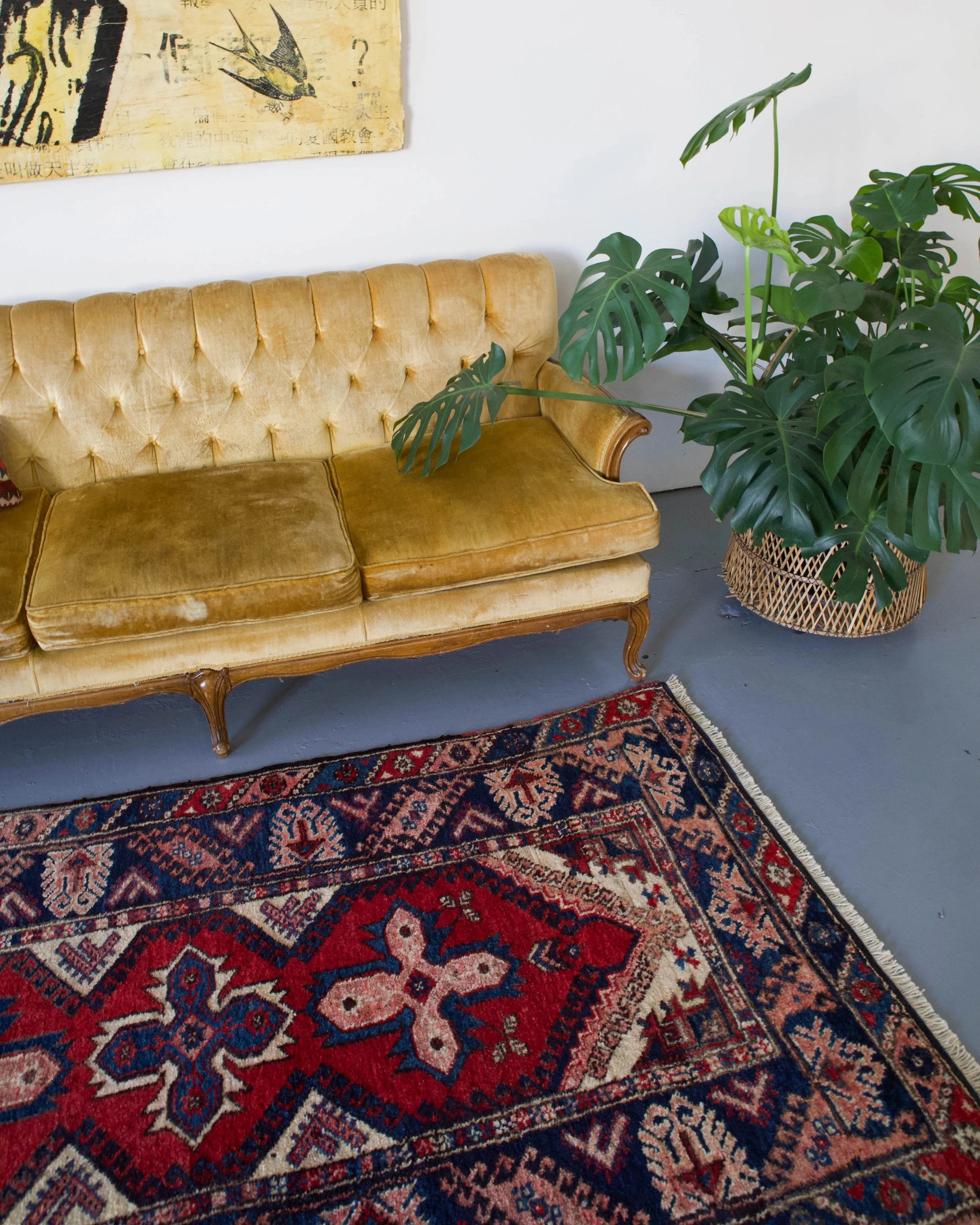 Semi-Antique Turkish Dosemealti Rug  4' x 6'9"
