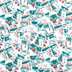 Ski Hill - Ski Posters Multi Yardage