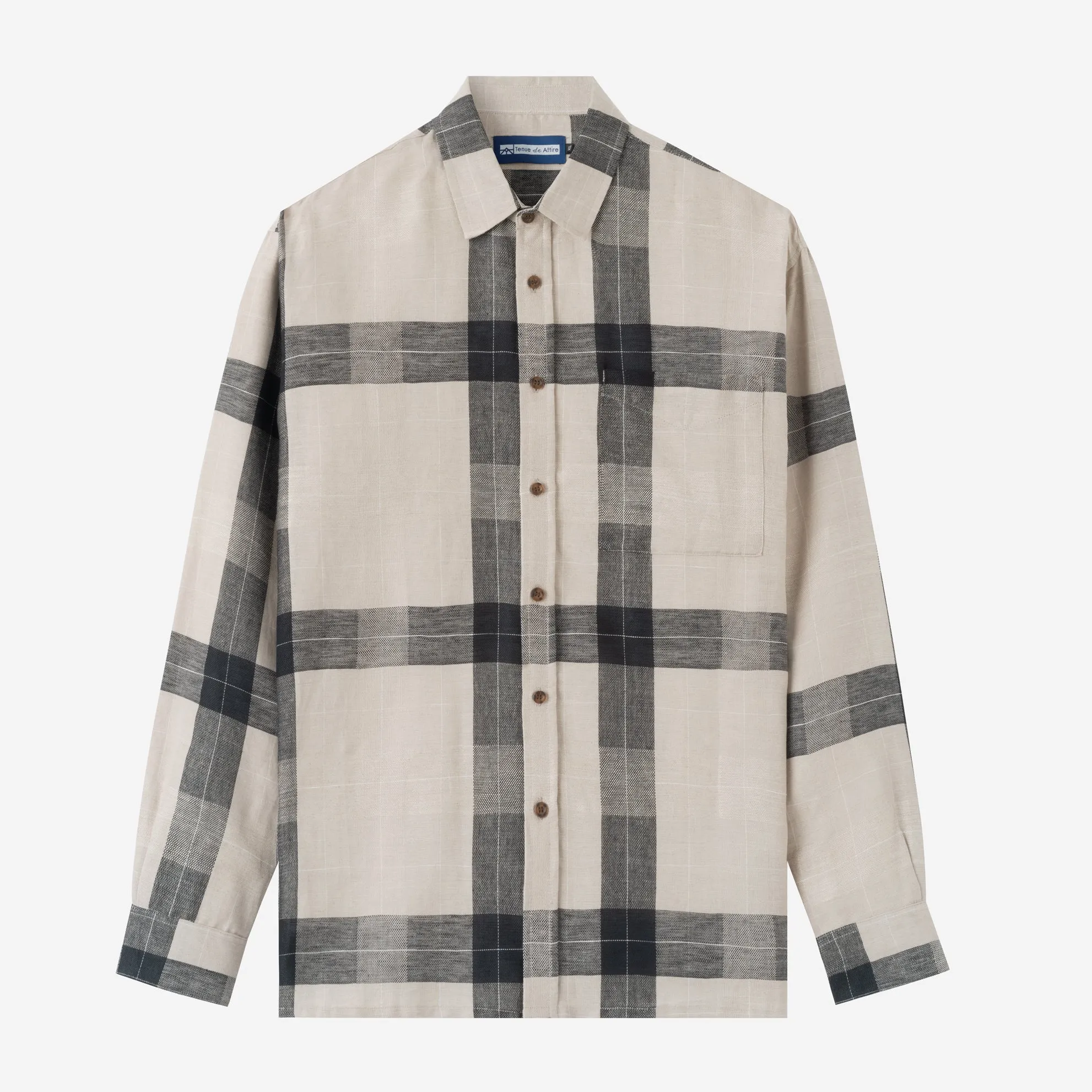 Summer Classic Long Sleeve Shirt - Black Khaki