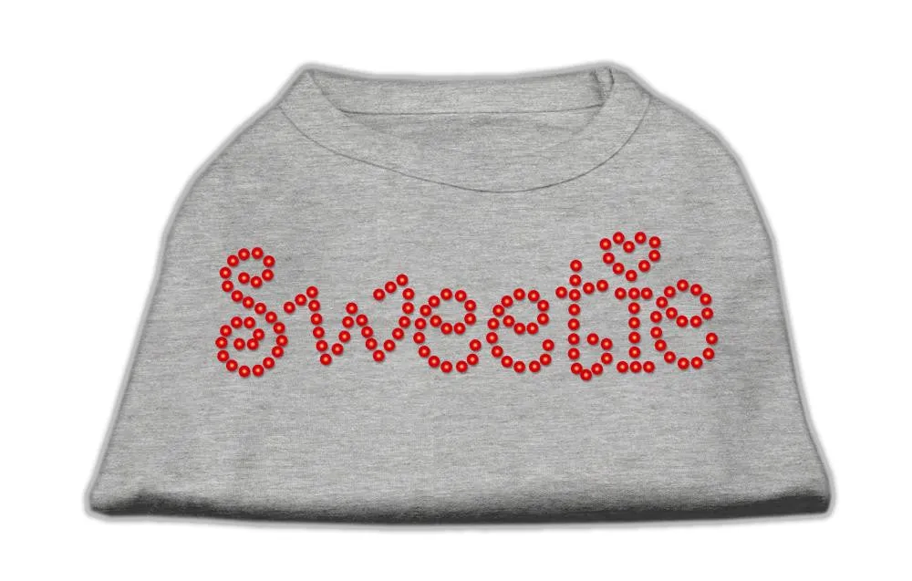 Sweetie Rhinestone Shirts Grey XL (16)