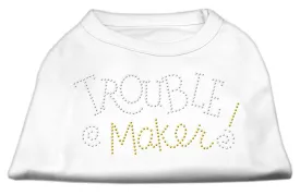 Trouble Maker Rhinestone Shirts White XXXL(20)