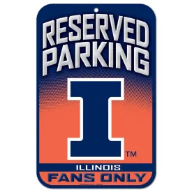 University of Illinois Reserved Parking Plastic Sign
