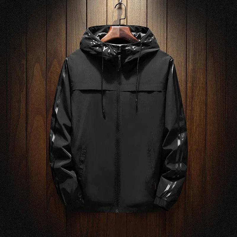White Casual Hooded Jacket