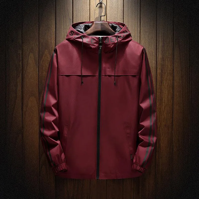 White Casual Hooded Jacket