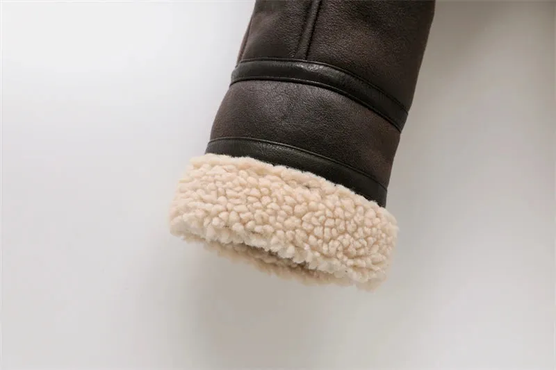 Women's Faux Shearling Belted Coat